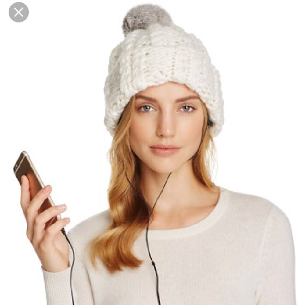 Rebecca Minkoff cable knit pom pom beanie - Picture 5 of 5